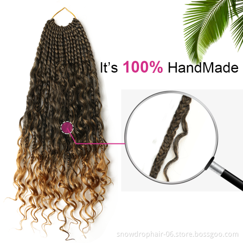 Julianna Synthetic Pre Looped Crochet River Boho Box Braid Messy Bohemian Box Braid Boho Box Braid